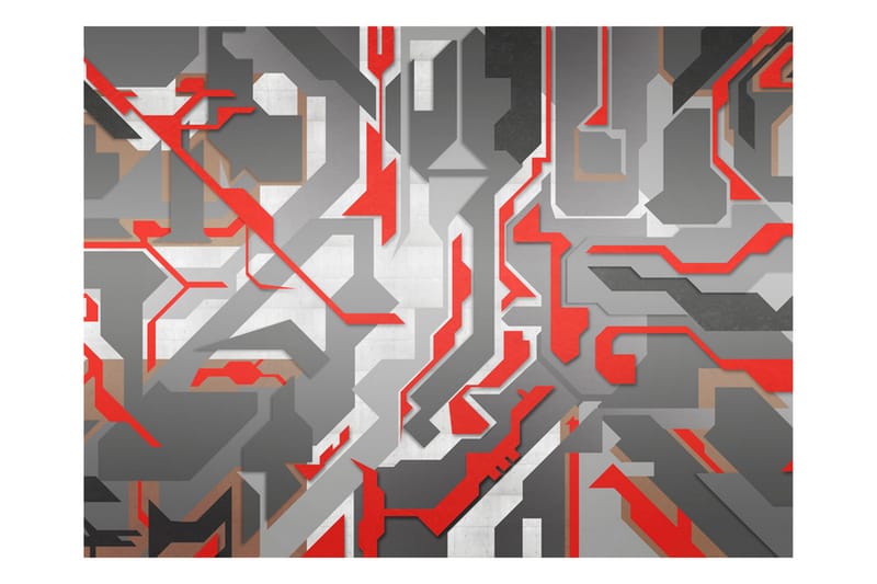 Valokuvatapetti Abstraktit geometriset tiet 300x231 - Artgeist sp. z o. o. - Sisustustuotteet - Seinäkoristeet - Tapetit - Valokuvatapetit