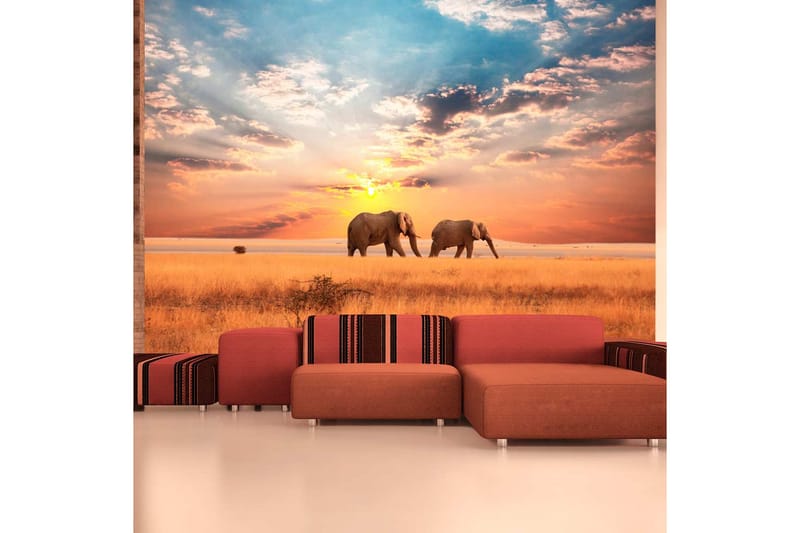 Valokuvatapetti Afrikkalainen savanni Elefantit 400x309 - Artgeist sp. z o. o. - Sisustustuotteet - Seinäkoristeet - Tapetit - Valokuvatapetit