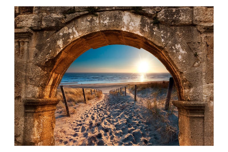Valokuvatapetti Arch And Beach 350x245, Artgeist sp. z o. o.
