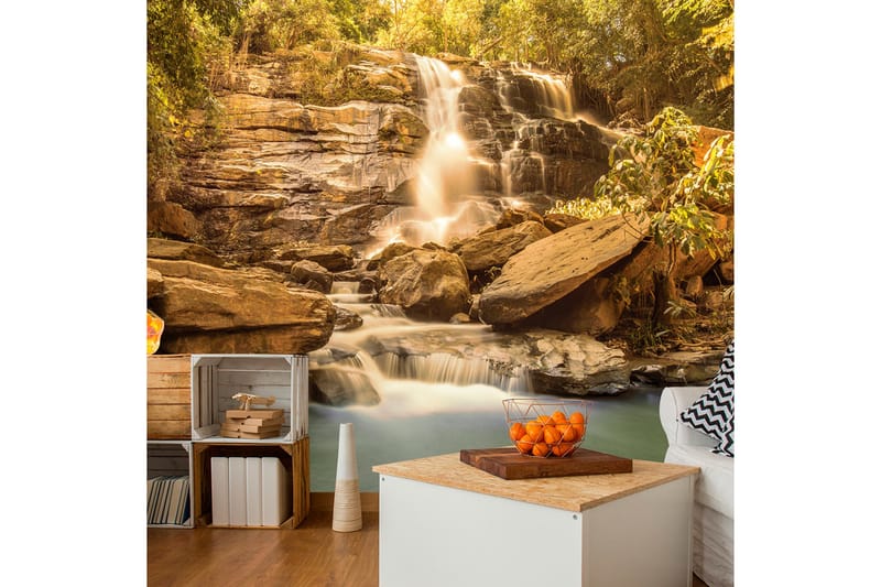 Valokuvatapetti Aurinkoinen Vesiputous 250x175, Artgeist sp. z o. o.