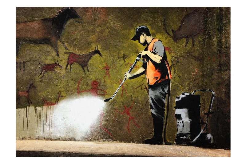 Valokuvatapetti Banksy Cave Painting 300x210 - Artgeist sp. z o. o. - Sisustustuotteet - Seinäkoristeet - Tapetit - Valokuvatapetit