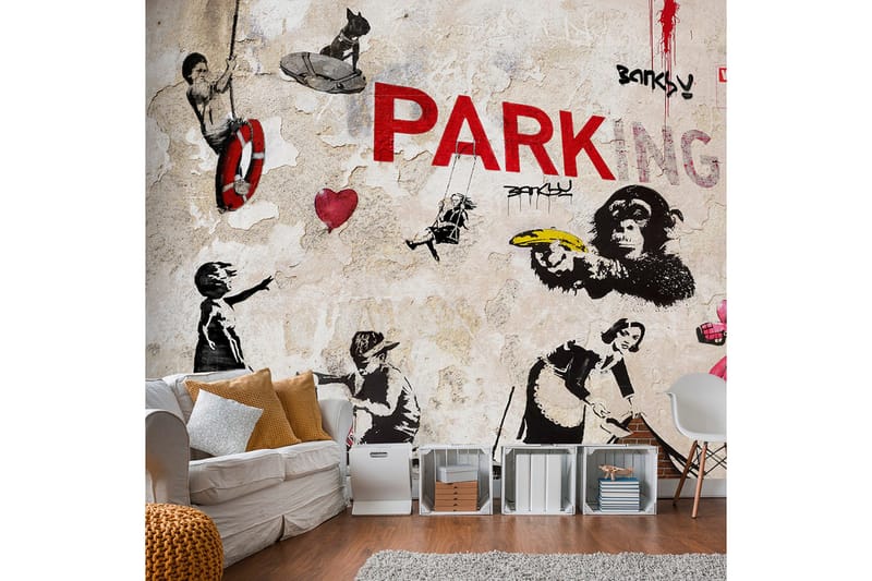 Valokuvatapetti Banksy Graffiti Collage 350x245, Artgeist sp. z o. o.