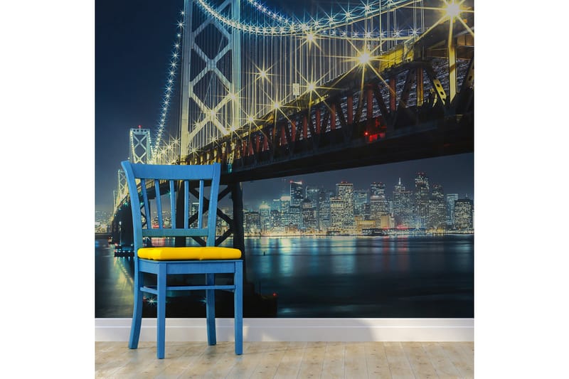 Valokuvatapetti Bay Bridge at Night 250x193, Artgeist sp. z o. o.