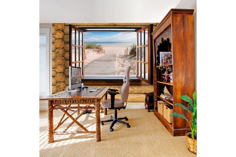 Valokuvatapetti Beach Outside The Window 100x70, Artgeist sp. z o. o.