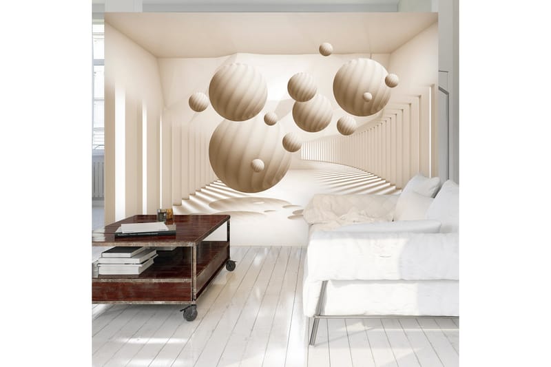 Valokuvatapetti Beige Balls 100x70 - Artgeist sp. z o. o. - Sisustustuotteet - Seinäkoristeet - Tapetit - Valokuvatapetit