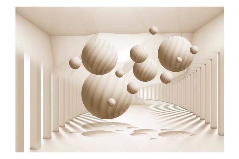 Valokuvatapetti Beige Balls 250x175 - Artgeist sp. z o. o. - Sisustustuotteet - Seinäkoristeet - Tapetit - Valokuvatapetit