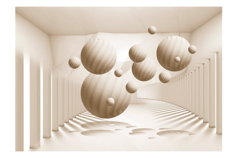 Valokuvatapetti Beige Balls 300x210 - Artgeist sp. z o. o. - Sisustustuotteet - Seinäkoristeet - Tapetit - Valokuvatapetit