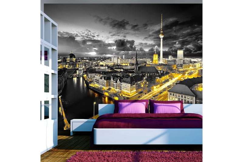 Valokuvatapetti Berlin At Night 250x175 - Artgeist sp. z o. o. - Sisustustuotteet - Seinäkoristeet - Tapetit - Valokuvatapetit