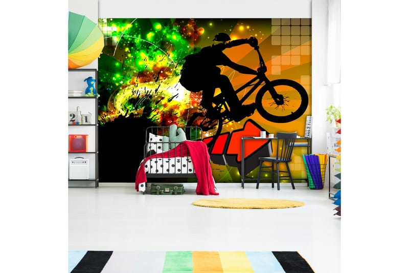 Valokuvatapetti Bicycle Tricks 100x70 - Artgeist sp. z o. o. - Sisustustuotteet - Seinäkoristeet - Tapetit - Valokuvatapetit