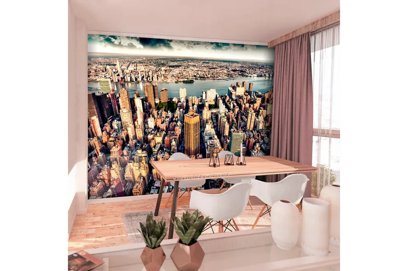 Valokuvatapetti Bird's Eye View Of New York 300x210 - Artgeist sp. z o. o. - Sisustustuotteet - Seinäkoristeet - Tapetit - Valokuvatapetit