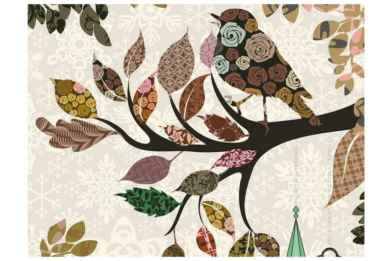 Valokuvatapetti Bird Patchwork 200x154, Artgeist sp. z o. o.