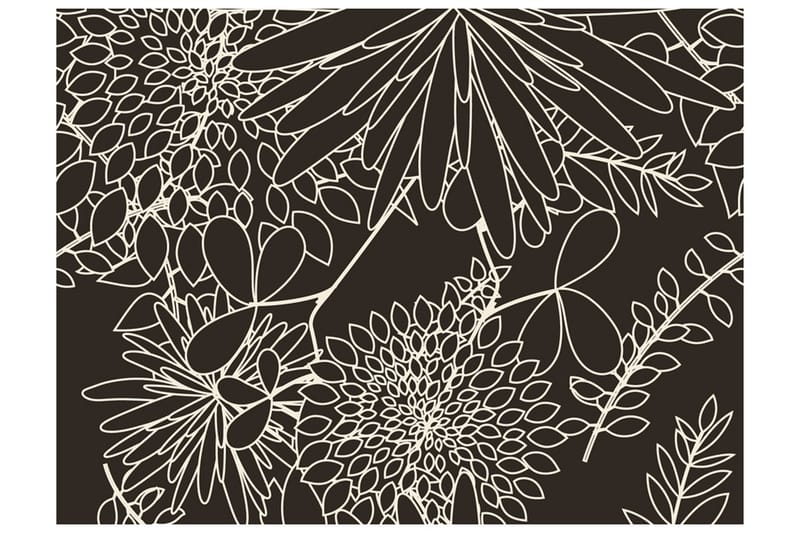 Valokuvatapetti Black And White Floral Background 250x193, Artgeist sp. z o. o.