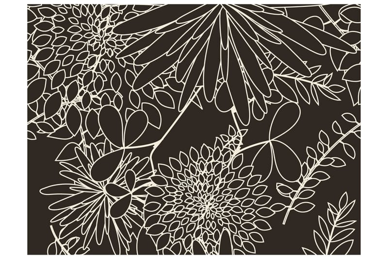 Valokuvatapetti Black And White Floral Background 250x193 - Artgeist sp. z o. o. - Sisustustuotteet - Seinäkoristeet - Tapetit - Valokuvatapetit