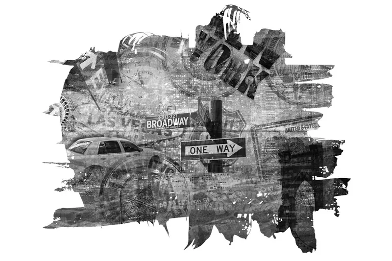 Valokuvatapetti Black-And-White New York Collage 200x154, Artgeist sp. z o. o.
