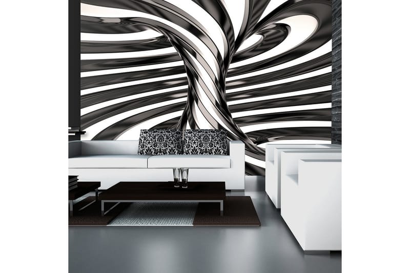Valokuvatapetti Black And White Swirl 150x105, Artgeist sp. z o. o.