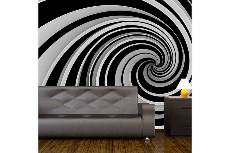 Valokuvatapetti Black And White Swirl 350x270, Artgeist sp. z o. o.