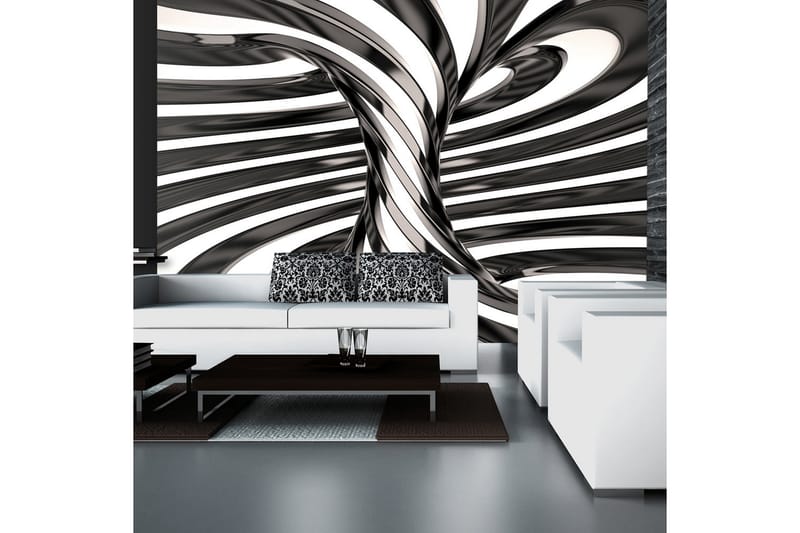 Valokuvatapetti Black And White Swirl 400x280, Artgeist sp. z o. o.