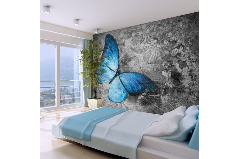Valokuvatapetti Blue Butterfly 350x270 - Artgeist sp. z o. o. - Sisustustuotteet - Seinäkoristeet - Tapetit - Valokuvatapetit