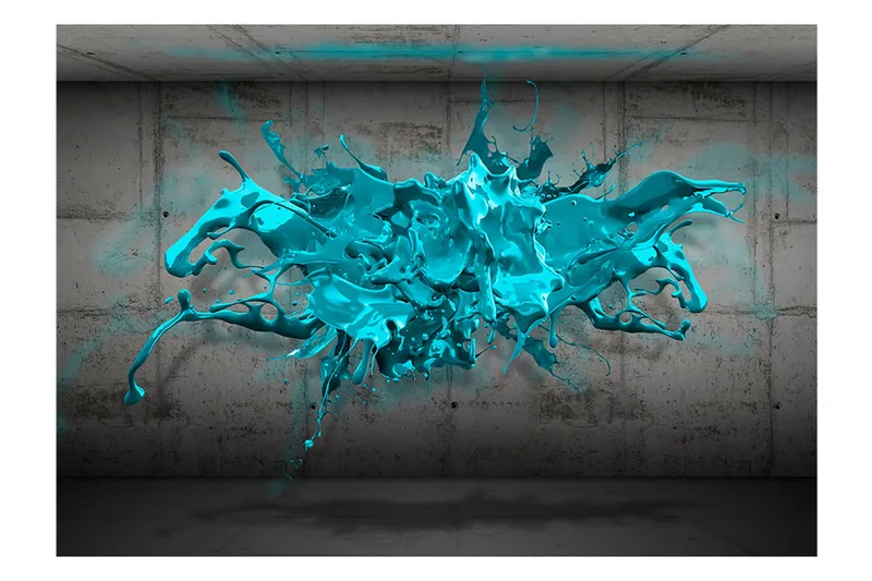 Valokuvatapetti Blue Ink Blot 300x210 - Artgeist sp. z o. o. - Sisustustuotteet - Seinäkoristeet - Tapetit - Valokuvatapetit