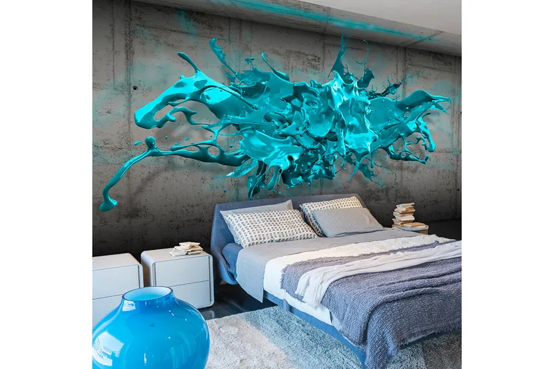 Valokuvatapetti Blue Ink Blot 300x210, Artgeist sp. z o. o.