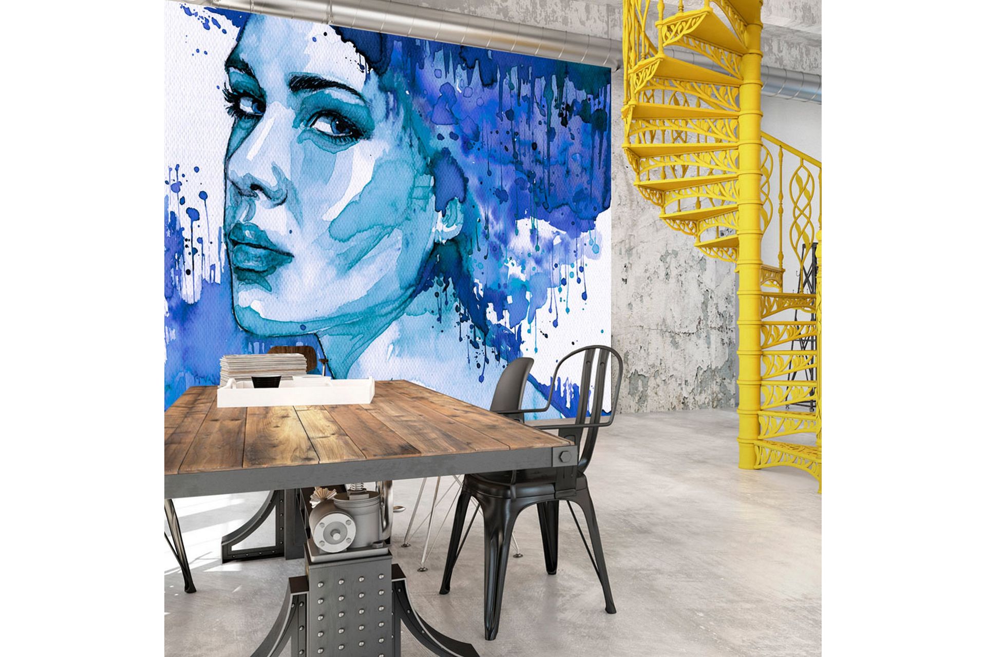 Valokuvatapetti Blue Lady 400x280 - Artgeist sp. z o. o. - Sisustustuotteet - Seinäkoristeet - Tapetit - Valokuvatapetit