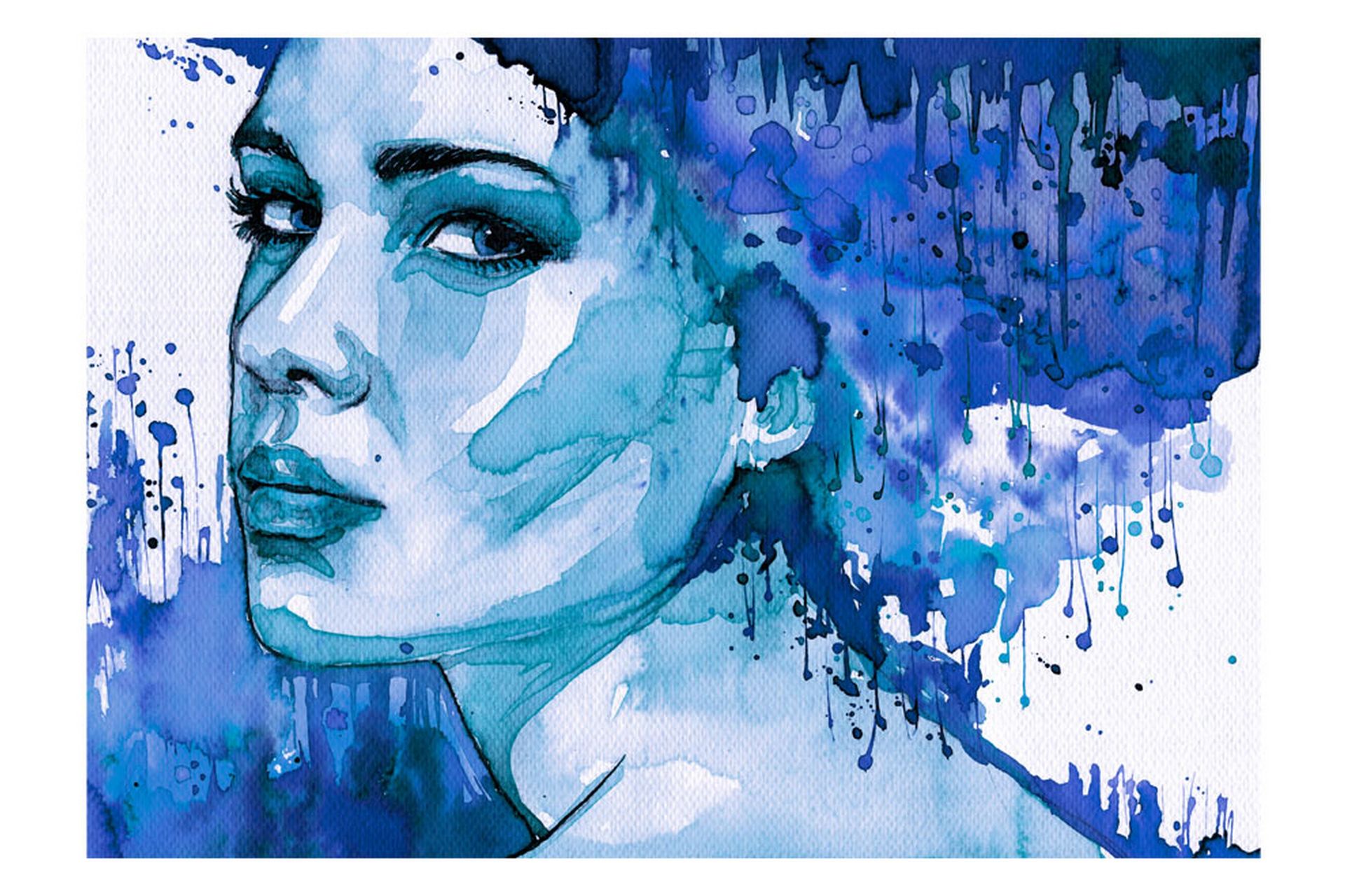 Valokuvatapetti Blue Lady 400x280 - Artgeist sp. z o. o. - Sisustustuotteet - Seinäkoristeet - Tapetit - Valokuvatapetit