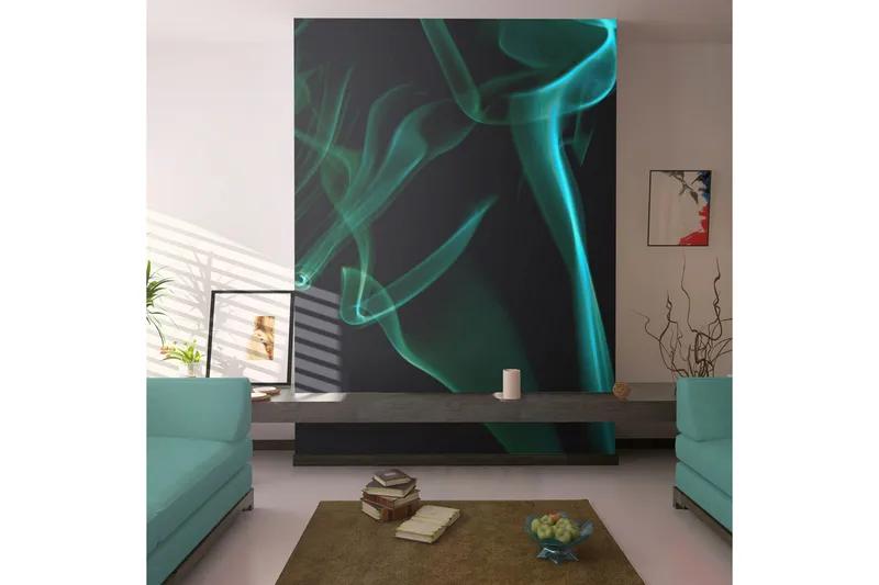 Valokuvatapetti Blue Smoke Waves 200x154, Artgeist sp. z o. o.