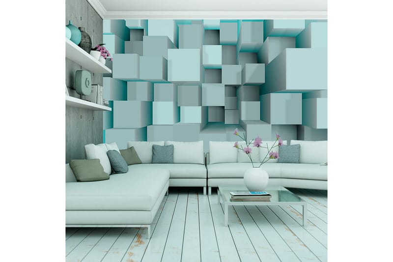 Valokuvatapetti Blue Puzzle 100x70 - Artgeist sp. z o. o. - Sisustustuotteet - Seinäkoristeet - Tapetit - Valokuvatapetit