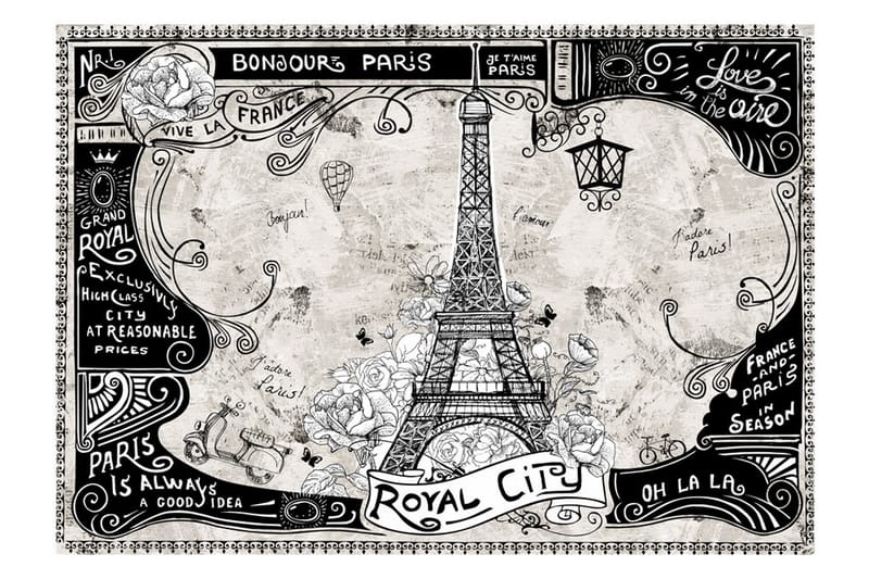 Valokuvatapetti Bonjour Paris 100x70 - Artgeist sp. z o. o. - Sisustustuotteet - Seinäkoristeet - Tapetit - Valokuvatapetit
