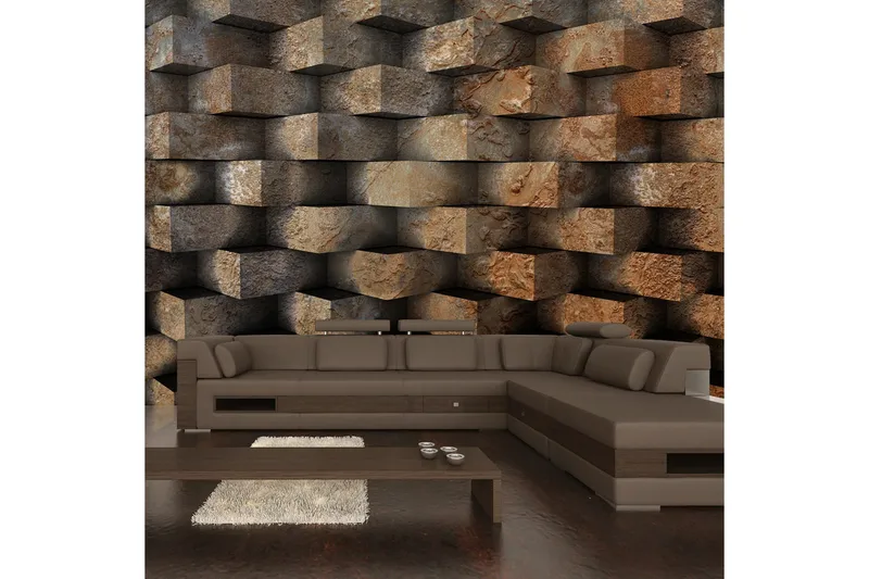 Valokuvatapetti Brick Braid 300x210 - Artgeist sp. z o. o. - Sisustustuotteet - Seinäkoristeet - Tapetit - Valokuvatapetit