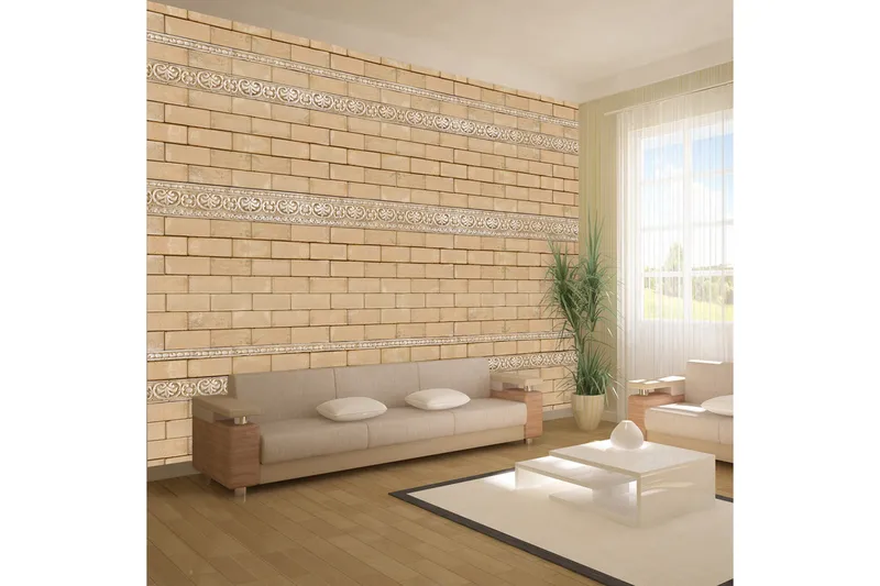 Valokuvatapetti Brick With Ornaments 350x245, Artgeist sp. z o. o.