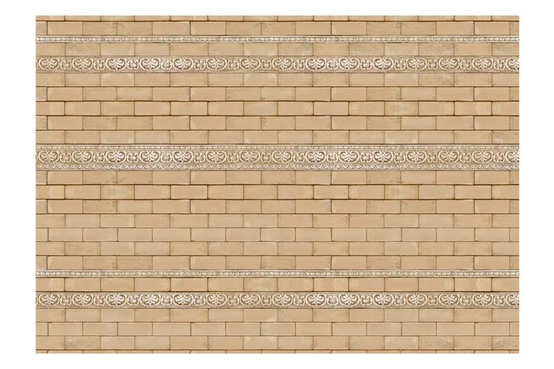 Valokuvatapetti Brick With Ornaments 350x245 - Artgeist sp. z o. o. - Sisustustuotteet - Seinäkoristeet - Tapetit - Valokuvatapetit
