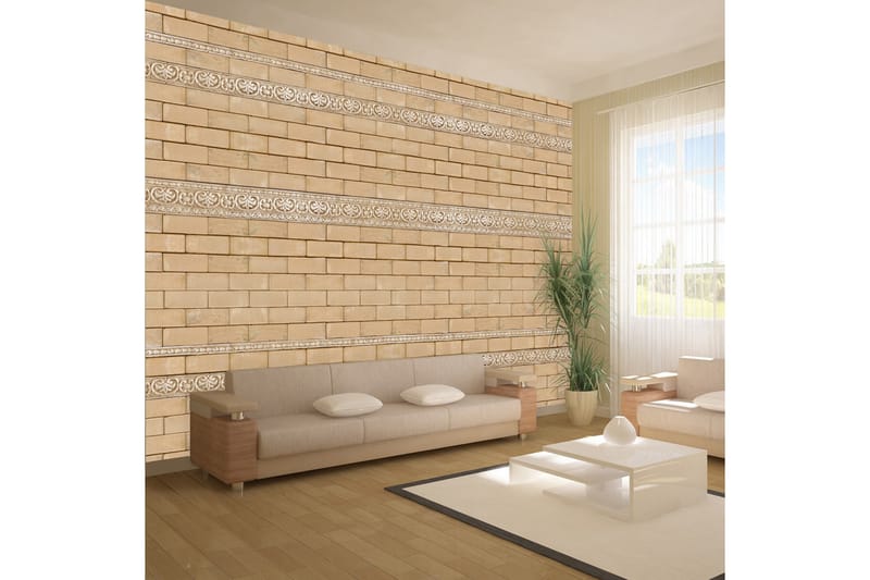 Valokuvatapetti Brick With Ornaments 400x280, Artgeist sp. z o. o.