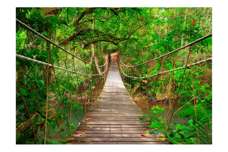 Valokuvatapetti Bridge Amid Greenery 200x140, Artgeist sp. z o. o.