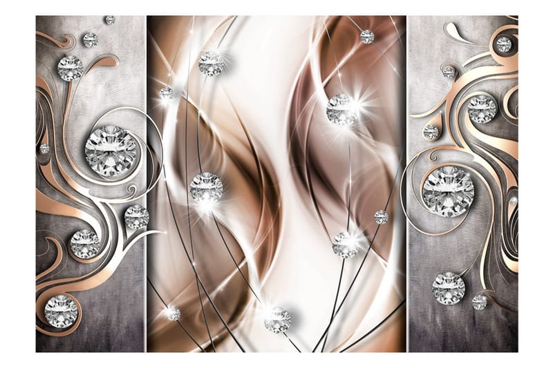 Valokuvatapetti Brown And Diamonds 150x105 - Artgeist sp. z o. o. - Sisustustuotteet - Seinäkoristeet - Tapetit - Valokuvatapetit