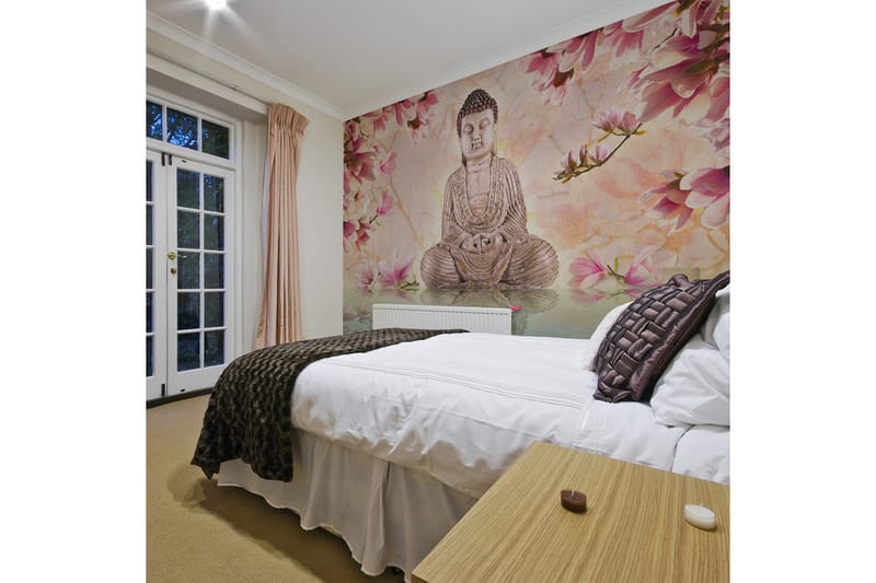 Valokuvatapetti Buddha And Magnolia 350x270, Artgeist sp. z o. o.