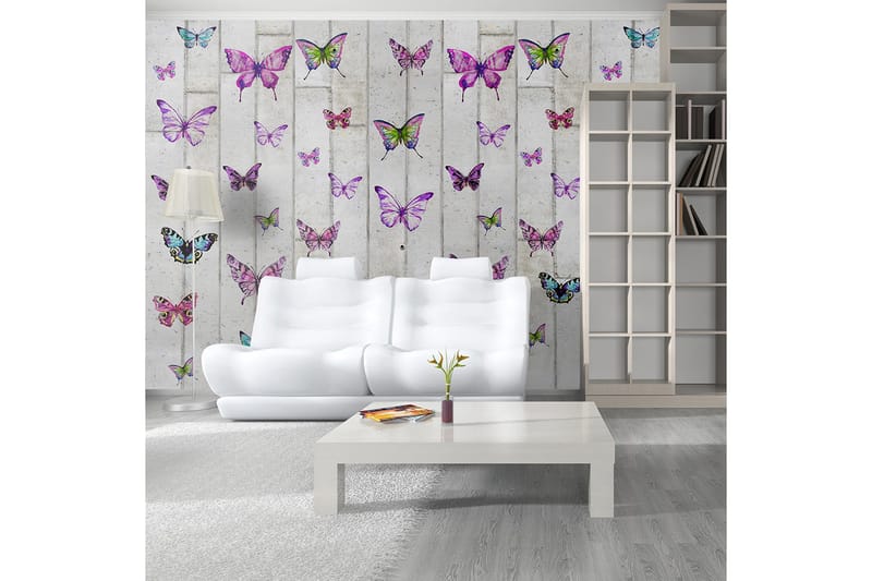 Valokuvatapetti Butterflies And Concrete 50x1000, Artgeist sp. z o. o.
