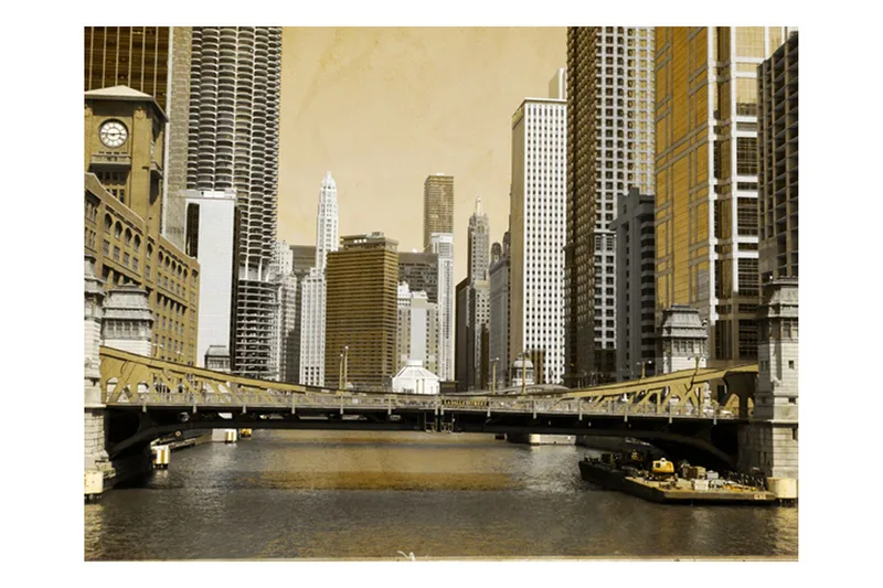 Valokuvatapetti Chicagos Brewing Vintage Effect 200x154, Artgeist sp. z o. o.