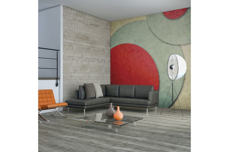 Valokuvatapetti Circles Retro Style 250x193, Artgeist sp. z o. o.