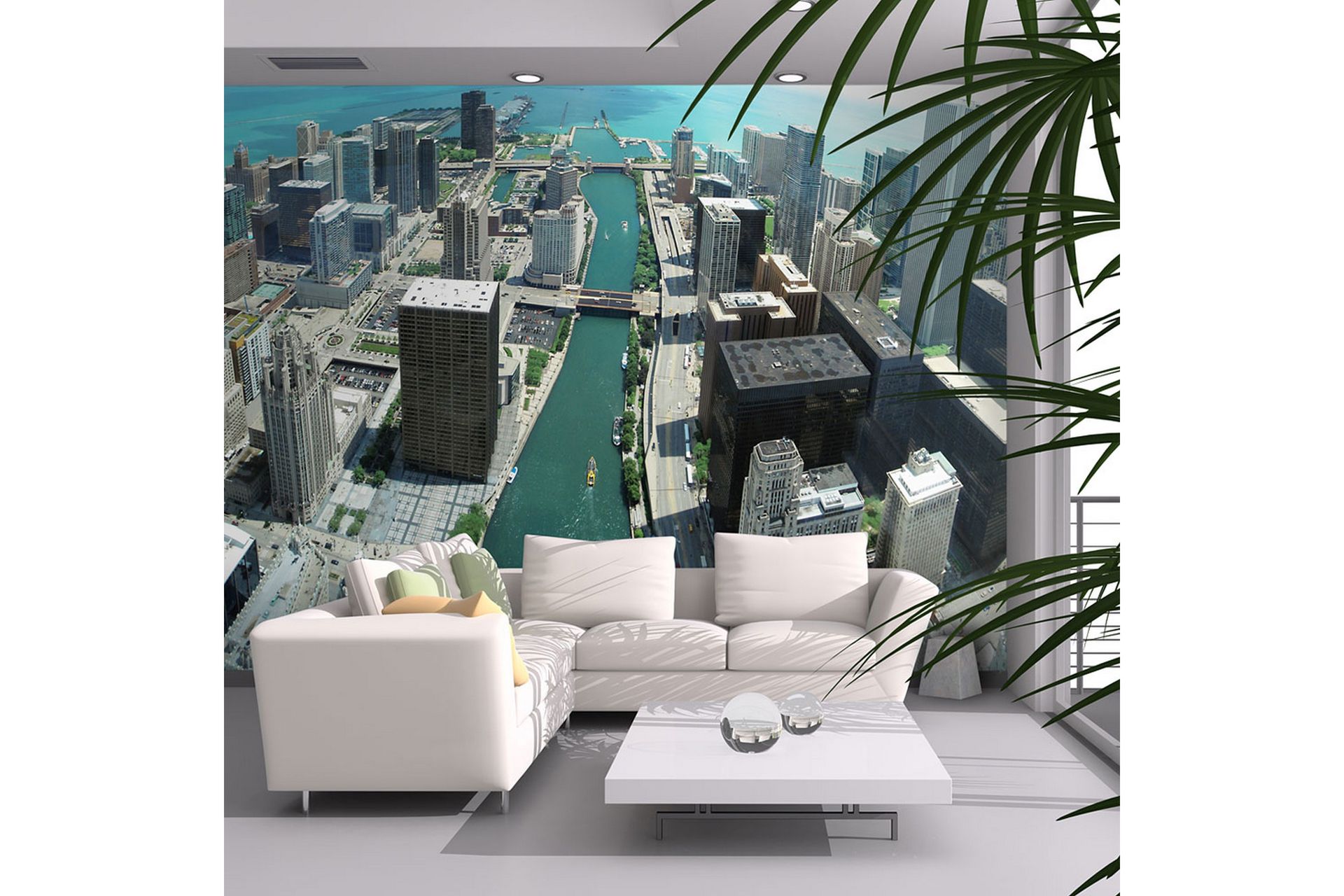 Valokuvatapetti City Building Art By Chicago 250x193 - Artgeist sp. z o. o. - Sisustustuotteet - Seinäkoristeet - Tapetit - Valokuvatapetit