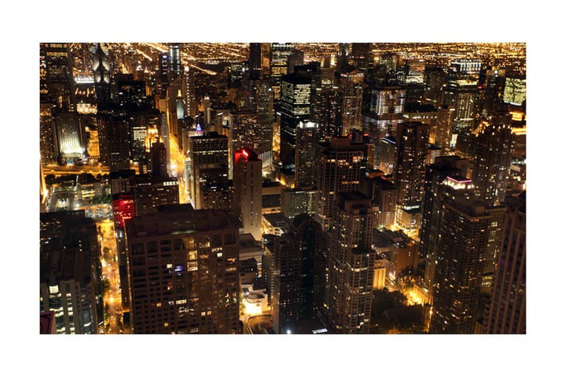 Valokuvatapetti City By Night Chicago Usa 450x270, Artgeist sp. z o. o.