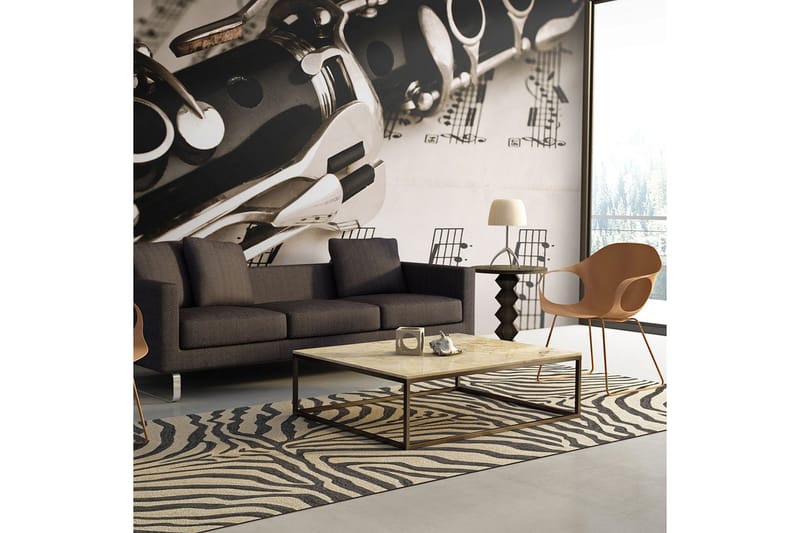 Valokuvatapetti Clarinet And Music Notes 350x270, Artgeist sp. z o. o.