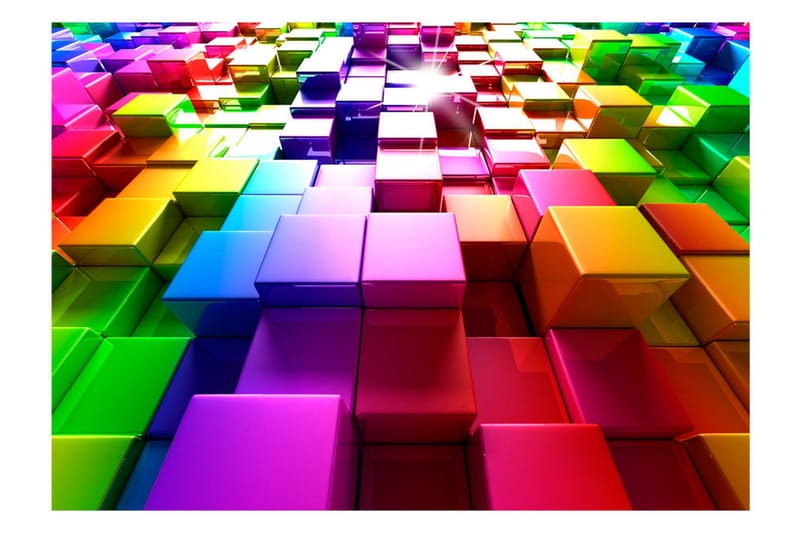 Valokuvatapetti Colored Cubes 200x140 - Artgeist sp. z o. o. - Sisustustuotteet - Seinäkoristeet - Tapetit - Valokuvatapetit