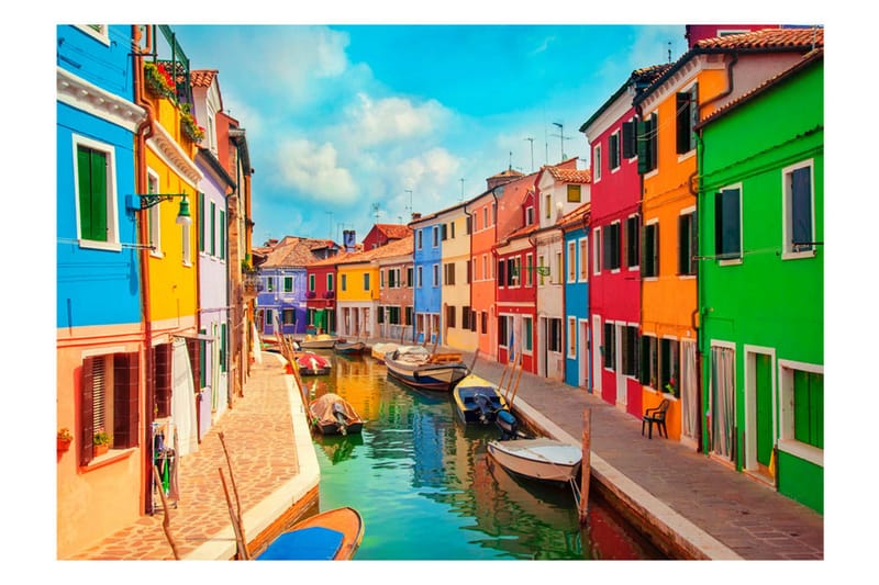 Valokuvatapetti Colorful Canal In Burano 300x210 - Artgeist sp. z o. o. - Sisustustuotteet - Seinäkoristeet - Tapetit - Valokuvatapetit