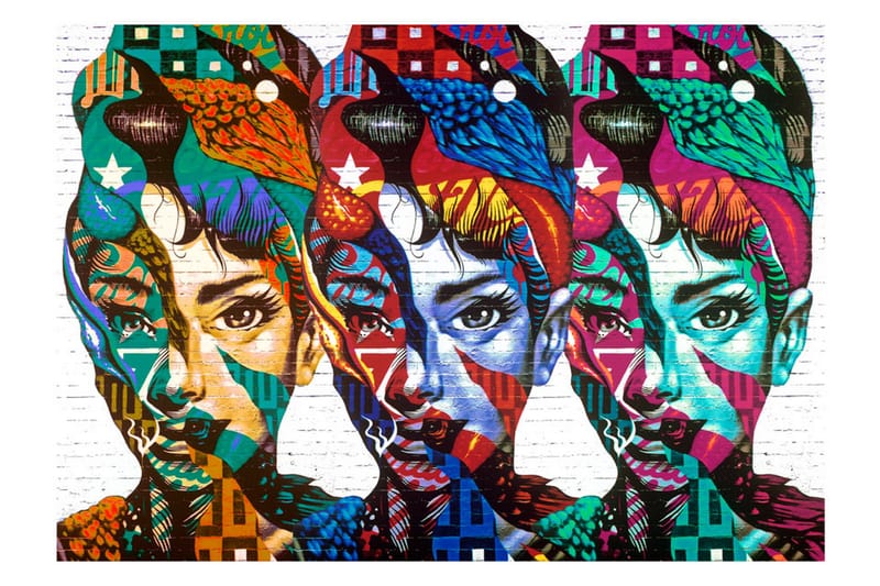 Valokuvatapetti Colorful Faces 150x105 - Artgeist sp. z o. o. - Sisustustuotteet - Seinäkoristeet - Tapetit - Valokuvatapetit