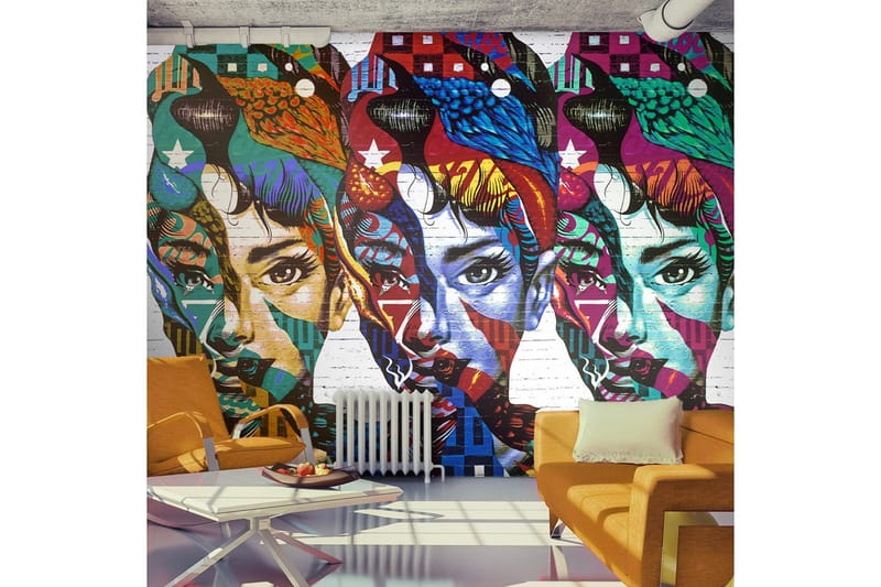 Valokuvatapetti Colorful Faces 350x245, Artgeist sp. z o. o.