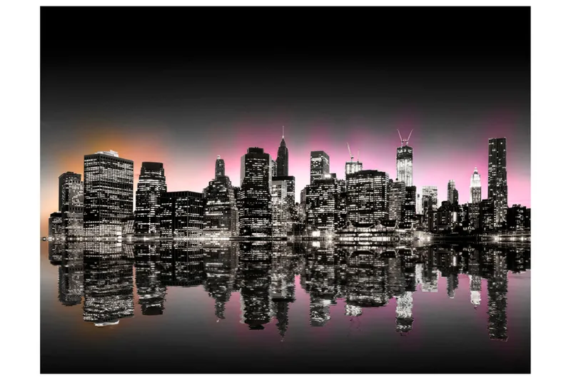 Valokuvatapetti Colorful Glow Over NYC 400x309, Artgeist sp. z o. o.