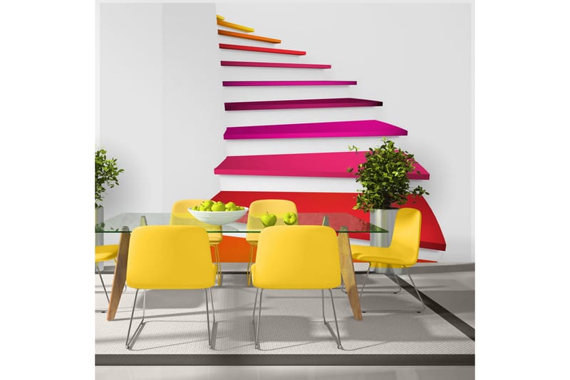 Valokuvatapetti Colorful Stairs 250x175, Artgeist sp. z o. o.