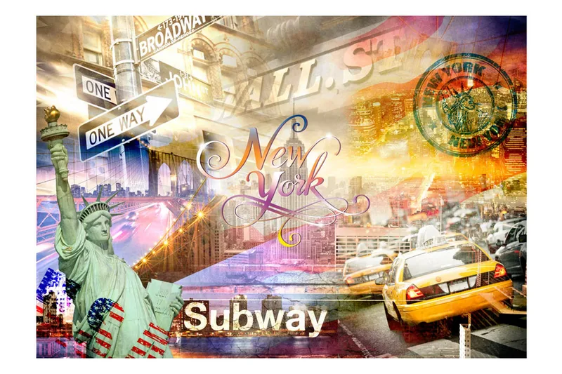 Valokuvatapetti Colorsof NYC 100x70 - Artgeist sp. z o. o. - Sisustustuotteet - Seinäkoristeet - Tapetit - Valokuvatapetit