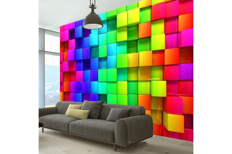 Valokuvatapetti Colourful Cubes 350x245, Artgeist sp. z o. o.